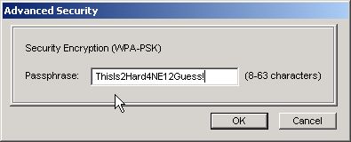 Set WPA encryption key