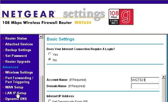 The router's Basic Settings page